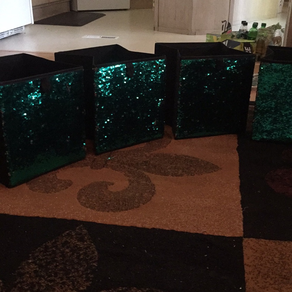 Sequin foldable storage box 4